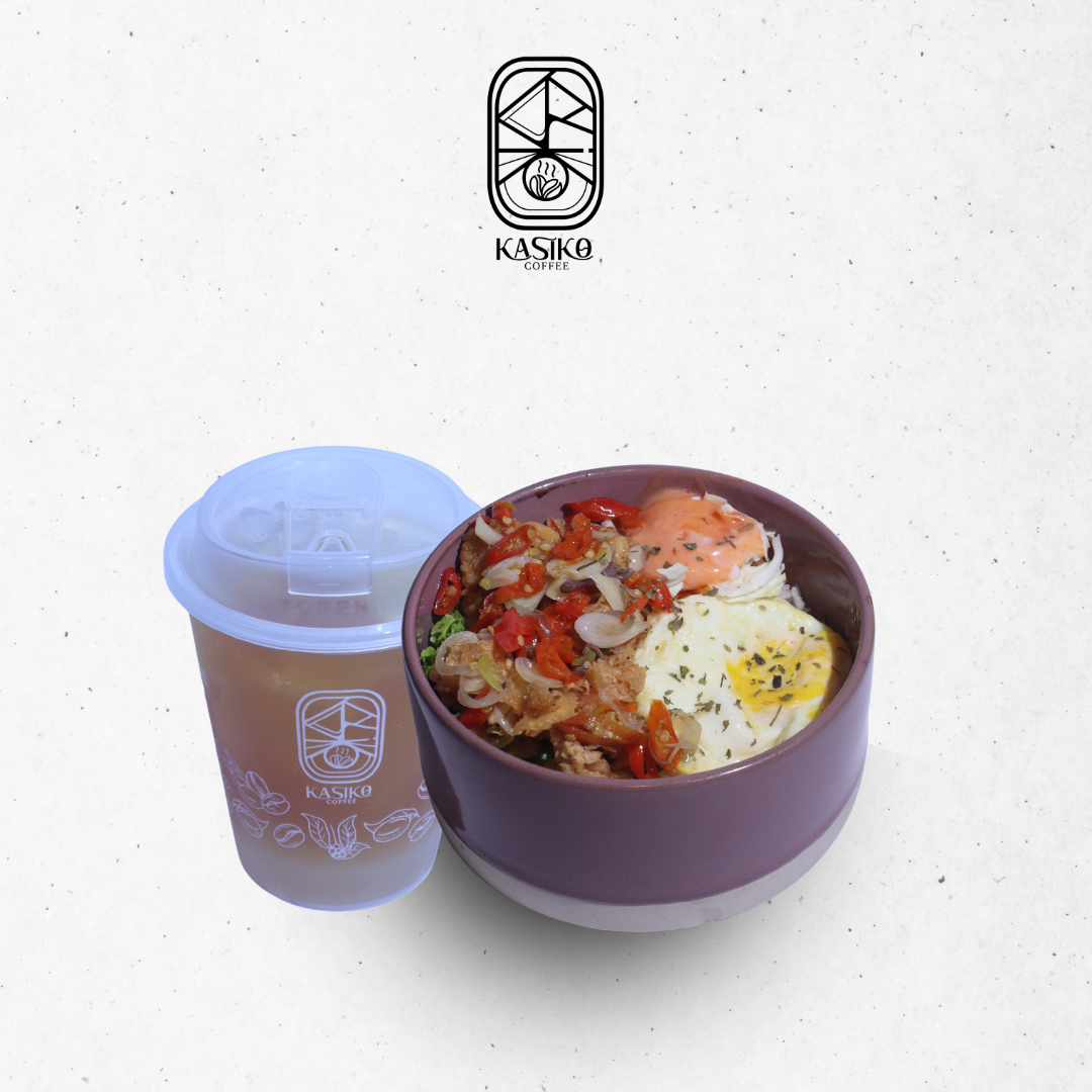 [BUNDLING] - Ricebowl Chicken Popcorn Sambal Matah + Tea